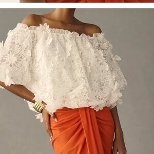 Elegant White Lace Off-Shoulder Top